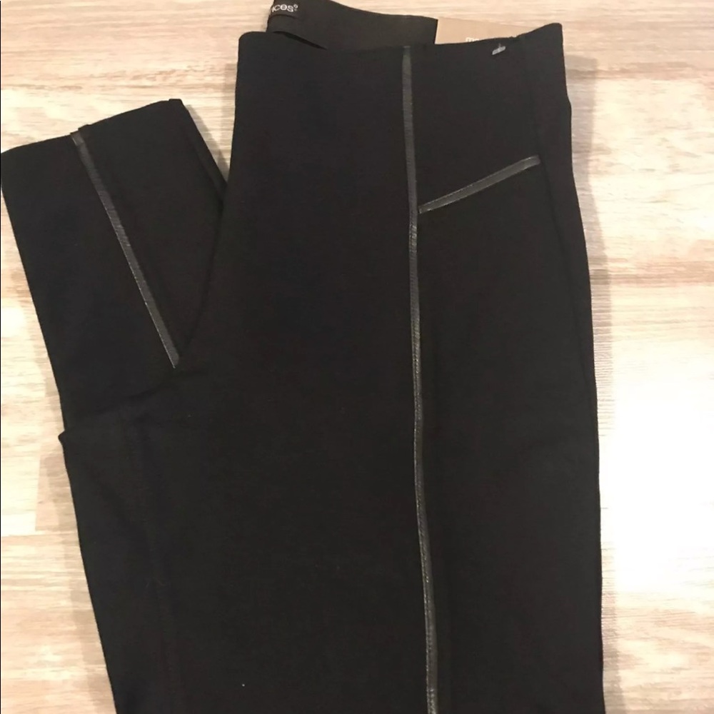 Maurices Dress Legging w/leather piping